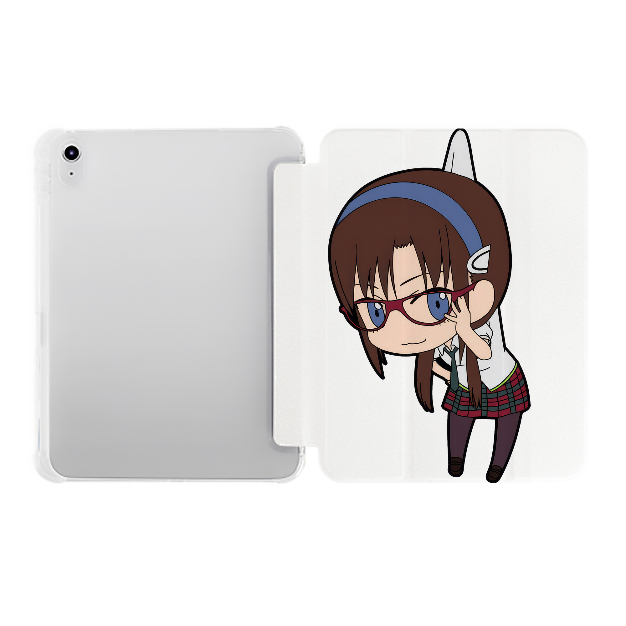 （画像用） EVA 新世紀エヴァンゲリオン IPad ケース ペン収納付き 三つ折りスタンド PUレザー×シリコン 対応機種9.5/10.5/10.9インチ